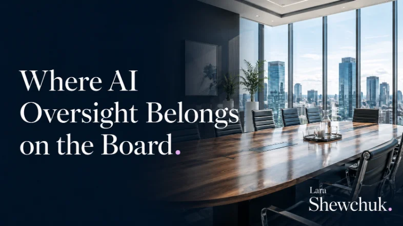 Where AI oversight belongs on the board — mapping AI oversight to the full board, audit committee, and specialized committees