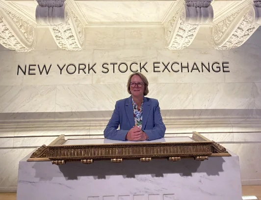 Opening bell ceremony at the New York Stock Exchange (NYSE)